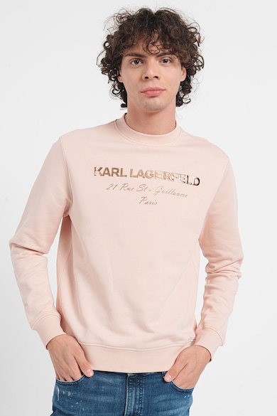 Karl Lagerfeld Pamutpulóver logóval férfi