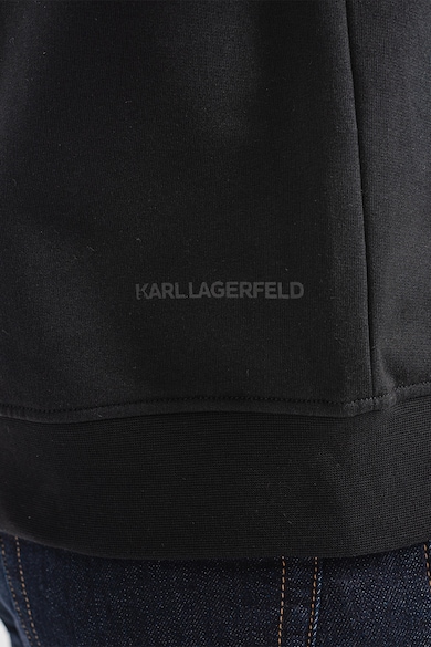 Karl Lagerfeld Kerek nyakú pulóver csillámos logóval férfi