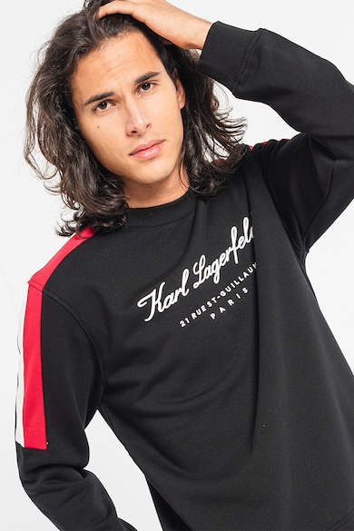 Karl Lagerfeld Colorblock dizájnú pulóver férfi