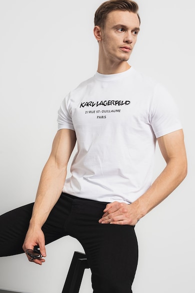 Karl Lagerfeld Póló kontrasztos logóval férfi