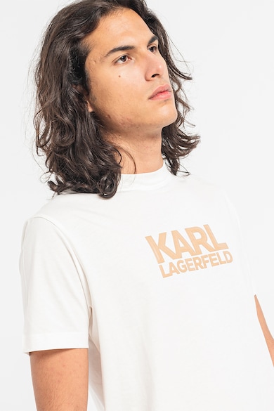 Karl Lagerfeld Pamutpóló bevont logórátéttel férfi