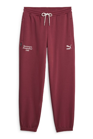 Puma Спортен панталон с памук с лого Мъже