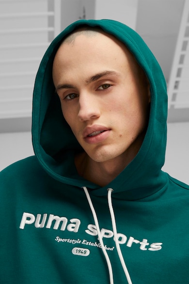 Puma Team kapucnis pulóver hímzett logóval férfi
