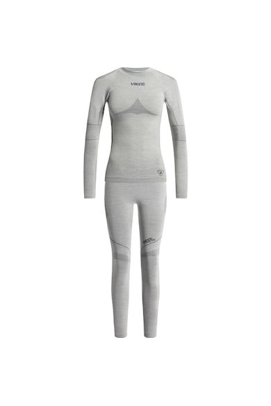 Lenjerie termica pentru femei - Lana/Poliester/Elastan - Gri - Gri