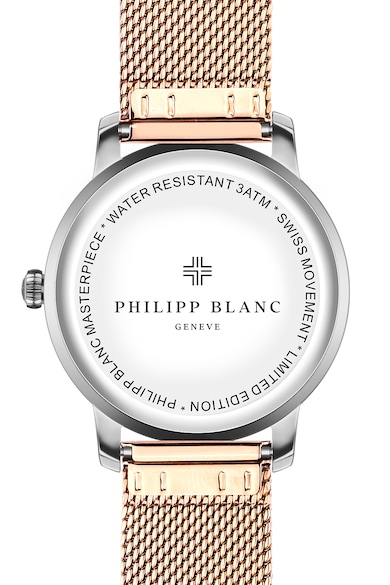 Philipp Blanc Унисекс часовник от неръждаема стомана с мрежеста верижка Мъже