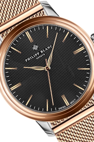 Philipp Blanc Унисекс часовник от неръждаема стомана с мрежеста верижка Мъже