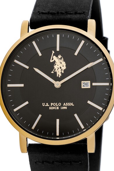 U.S. Polo Assn. Часовник с велурена каишка Мъже
