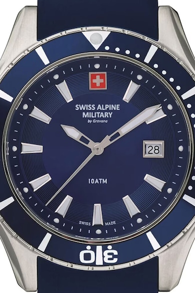Swiss Alpine Military Ceas din otel inoxidabil cu o curea din silicon Barbati