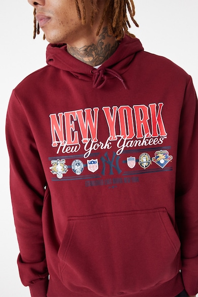 New Era New York Yankees bő fazonú mintás pulóver kapucnival férfi