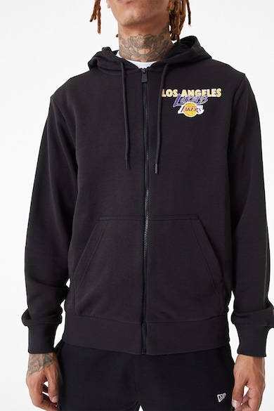 New Era LA Lakers bő fazonú kapucnis pulóver cipzárral férfi