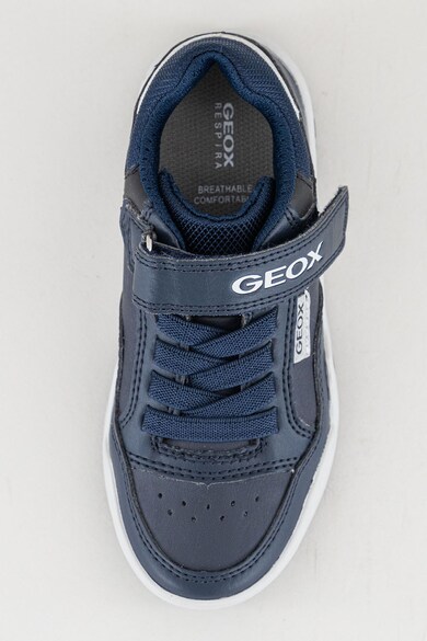 Geox Pantofi sport de piele ecologica cu model colorblock Baieti