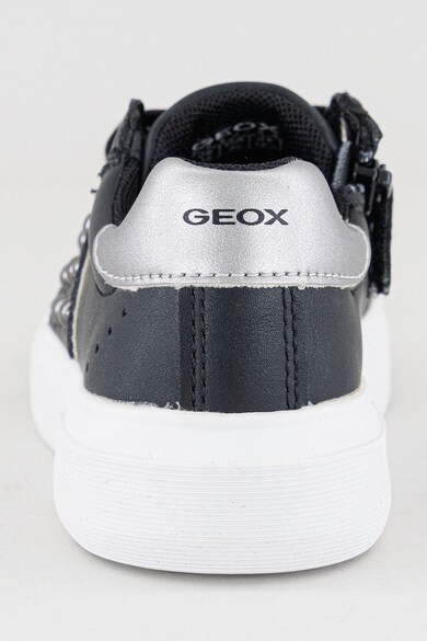 Geox Pantofi sport de piele ecologica cu elemente metalice Fete