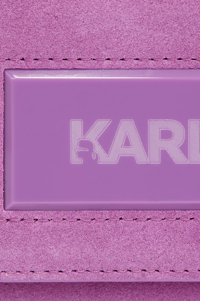 Karl Lagerfeld Чанта Ikon от велур и кожа с лого Жени