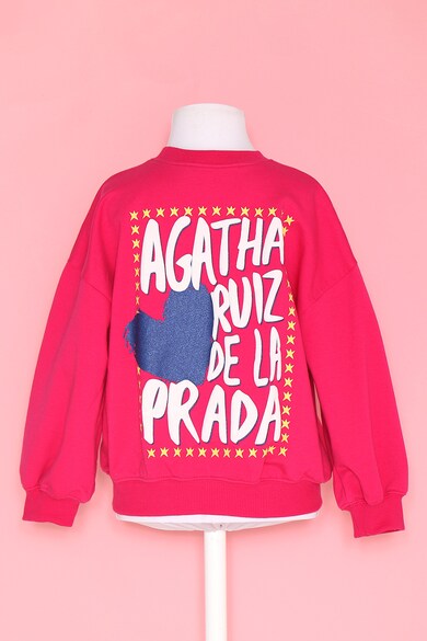 Agatha Ruiz de la Prada Суитшърт с овално деколте и лого Момичета