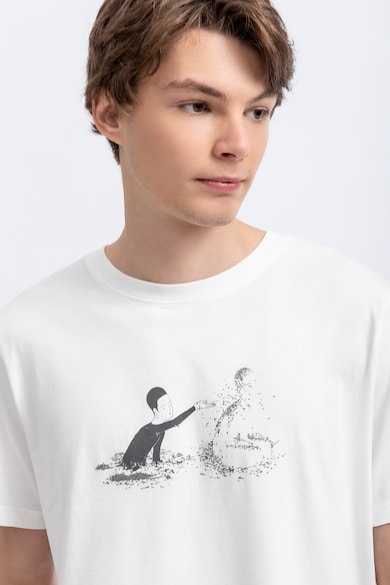 KAFT Унисекс тениска с фигурална шарка Мъже