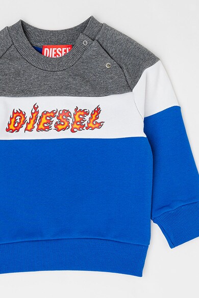 Diesel S-Milleyb colorblock dizájnú pulóver logóval Fiú