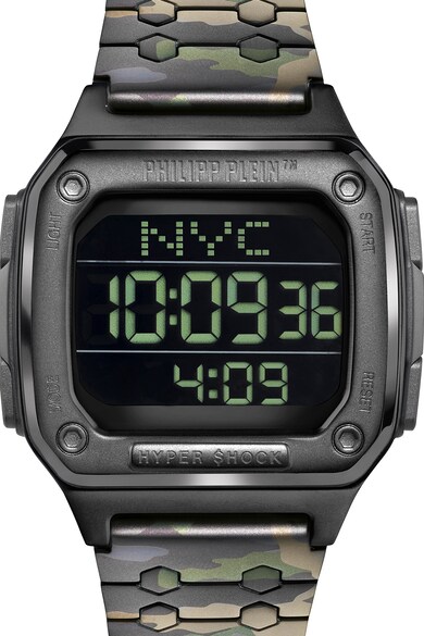 Philipp Plein Цифров часовник със силиконова каишка Мъже