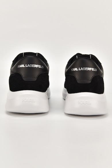 Karl Lagerfeld Bőrsneaker nyersbőr hatású részletekkel férfi