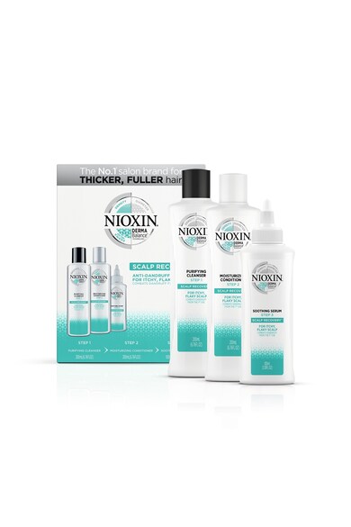 Nioxin Kit produse tratament impotriva matretii si a scalpului iritat  Scalp Recovery, 200 ml + 200 ml + 100 ml Femei
