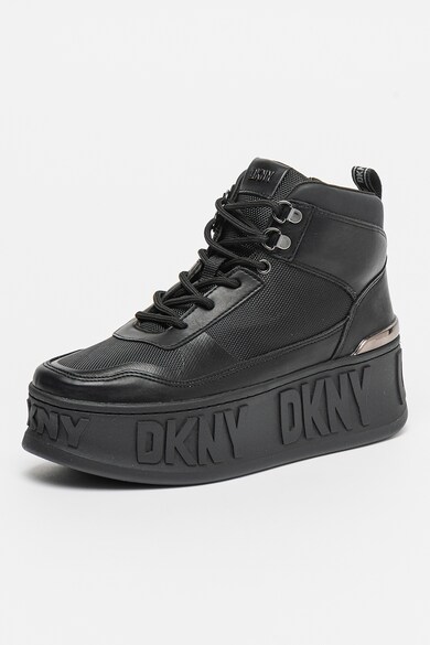 DKNY Pantofi sport mid-high flatform din piele ecologica Layne Femei