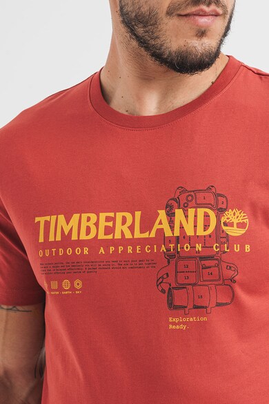 Timberland Памучна тениска на лога Мъже