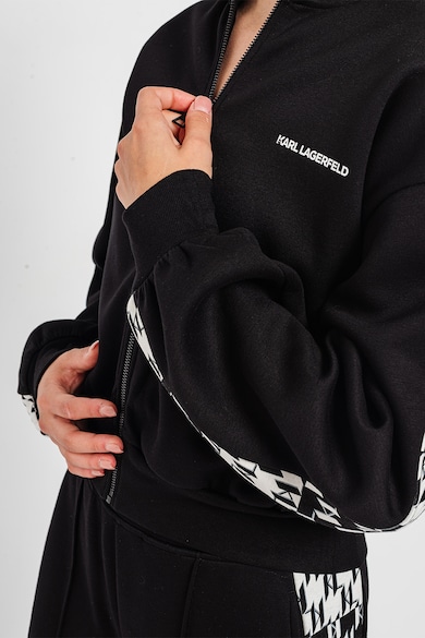 Karl Lagerfeld Ejtett ujjú cipzáros pulóver női