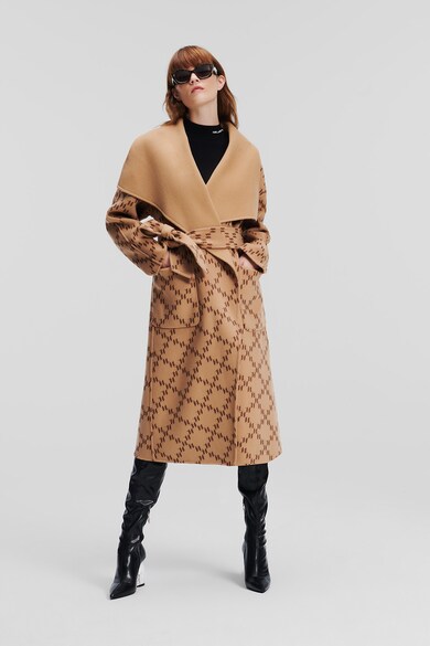 Karl Lagerfeld Двулицево палто с вълна Жени