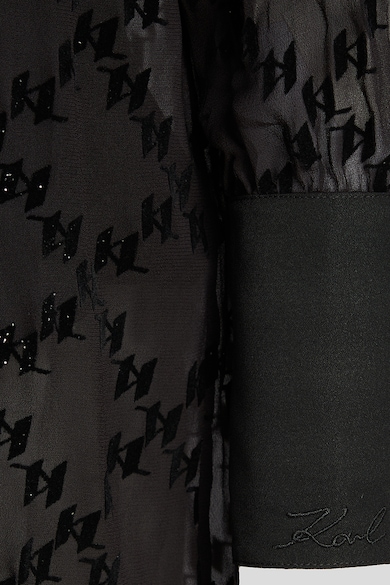 Karl Lagerfeld Enyhén áttetsző ing csillámos szálbetétekkel női