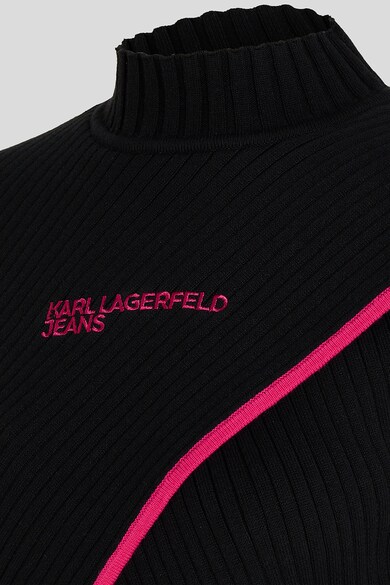KARL LAGERFELD JEANS Crop pulóver átlapolós dizájnnal női