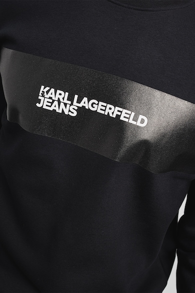KARL LAGERFELD JEANS Logómintás organikuspamut tartalmú pulóver férfi