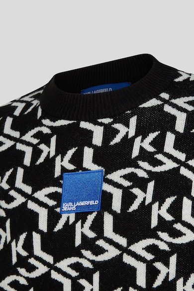 KARL LAGERFELD JEANS Пуловер с вълна и лого Мъже