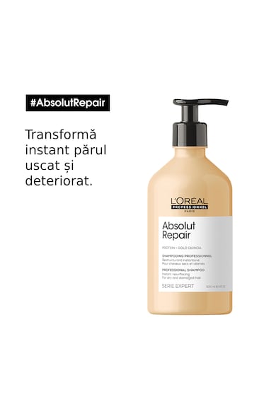 L'Oreal Professionnel Професионален шампоан,  Serie Expert Absolut Repair, за суха и увредена коса, със златни трици от киноа и пшенични протеини Жени