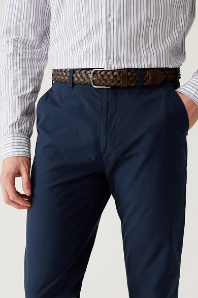 Marks & Spencer Панталон чино по тялото с колан Мъже