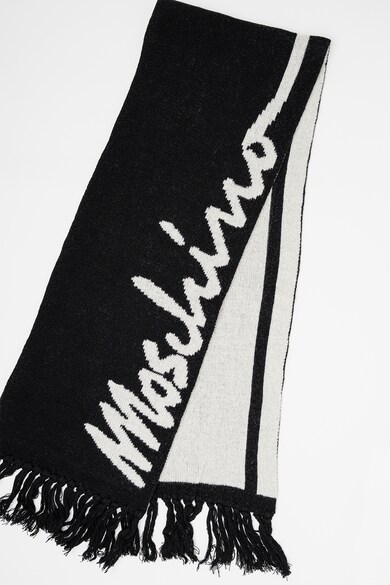 Moschino Fular din amestec de lana cu model logo Femei
