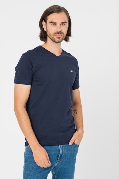 Gant Tricou slim fit cu decolteu in V Barbati