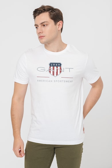 Gant Памучна тениска с лога Мъже