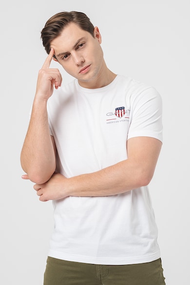 Gant Tricou regular fit din bumbac cu broderie logo Barbati