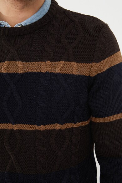 LC WAIKIKI Csavart kötésmintás pulóver kontrasztos dizájnnal férfi