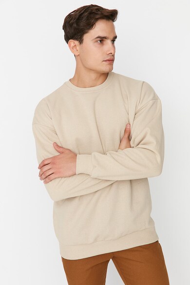 Trendyol Bő fazonú pulóver mintás hátrésszel férfi