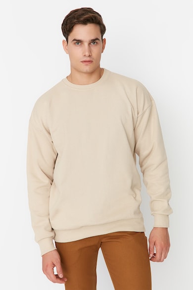 Trendyol Bő fazonú pulóver mintás hátrésszel férfi
