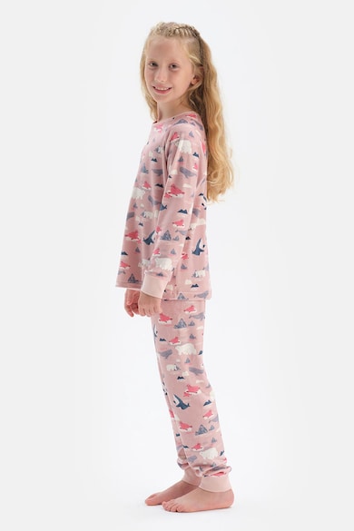 DAGI Raglánujjú mintás pizsama Lány