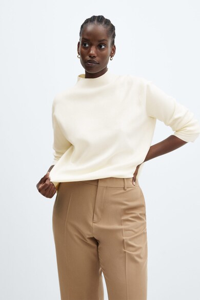 Mango Chimney egyszínű pulóver rövid gallérral női