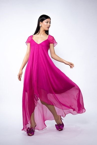 Monarh Дълга свободнопадаща рокля от коприна Жени
