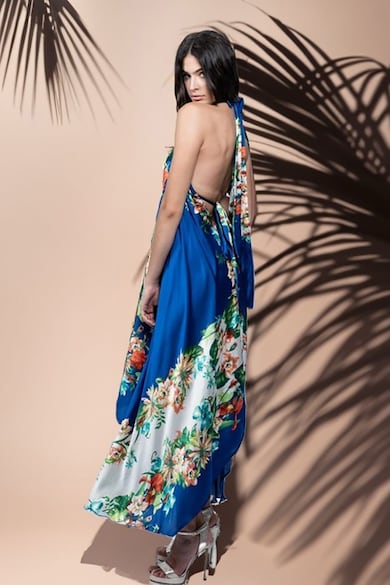 Monarh Асиметрична рокля с коприна Жени