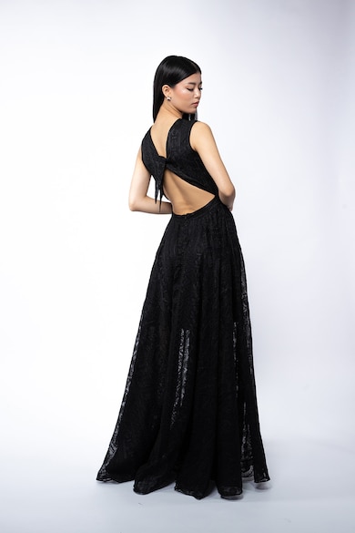 Monarh Дантелена рокля от коприна с отвор на гърба Жени