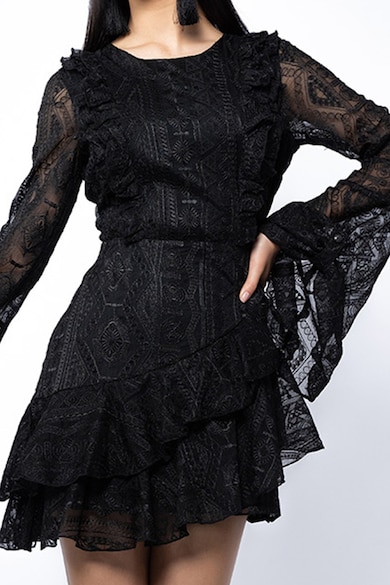 Monarh Асиметрична копринена рокля с разкроени ръкави Жени