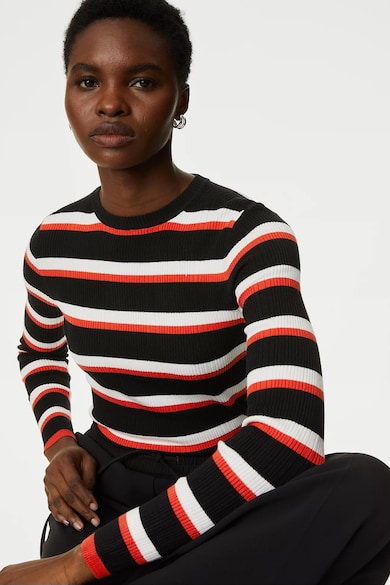 Marks & Spencer Csíkos finomkötött pulóver női
