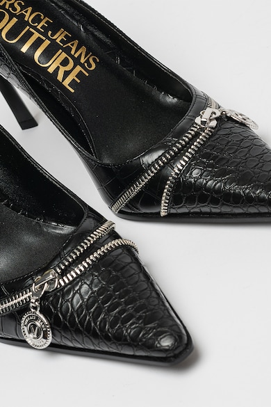 Versace Jeans Couture Sadie krokodilbőr hatású magassarkú cipő női
