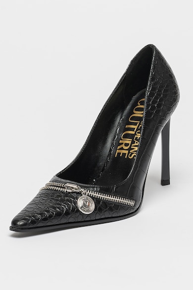 Versace Jeans Couture Обувки Sadie с висок ток и шагрен Жени