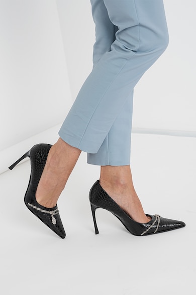 Versace Jeans Couture Sadie krokodilbőr hatású magassarkú cipő női